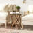 Rustic Round Rustic End Table, Boho Nightstand