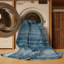 Machine Washable Overdyed Blue Area Rug-1751533052
