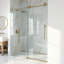 Porte de douche coulissante sans cadre avec verre transparent 3/8 po l 56-60 po x H 76 po Elan Hart-98606619