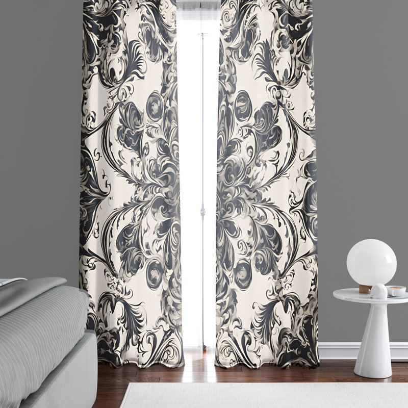 Paire de rideaux semi-transparents Rohil, L 40 po x L 82 po