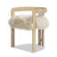 Chaise de salle à manger en fourrure véritable 21 po Millwick