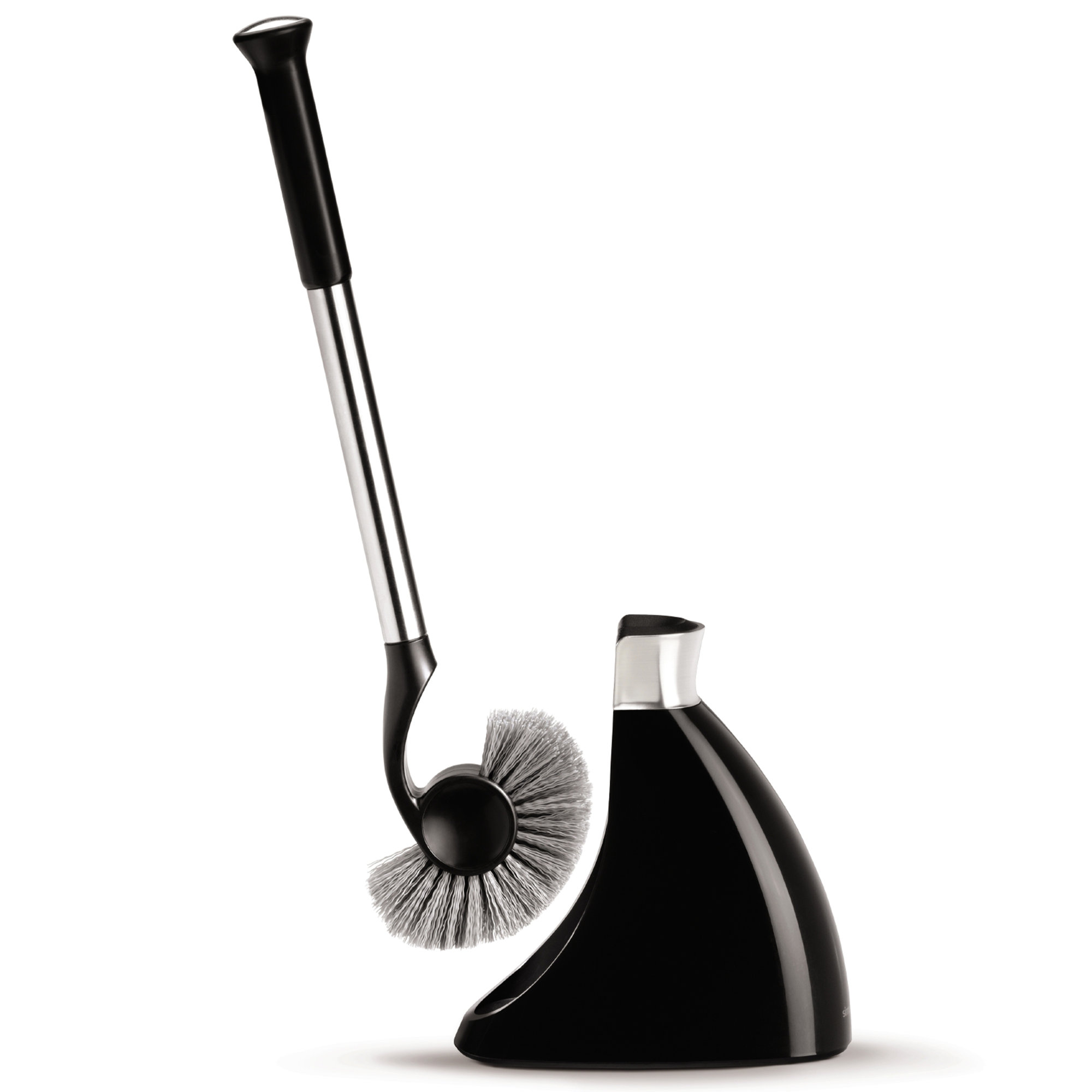 Simplehuman Toilet Brush with Caddy, Stainless Steel, Black