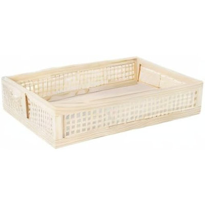 Plateau de service rectangulaire en bois de bambou avec poignées, plateaux de service décoratifs en rotin tissé à la main, porte-serviette d'invité pour table de salle à manger (bambou rectangulaire)