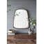 Miroir 27 "x 37" Irrgeular avec cadre en bois