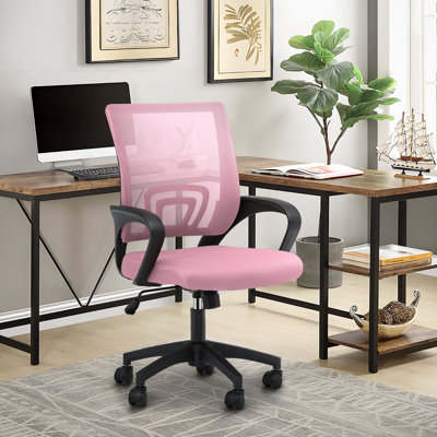 Ergonomic Swivel Home Office Task Chair Adjustable Lumbar Support, Height, and Tilt Function, Comfortable Design for All-Day Productivity