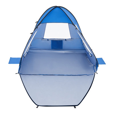 Abri de plage pour 2 personnes, protection UPF 50+, auvent portable avec sac de transport et poches de sable, parasol léger et facile à installer pour le camping