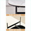 Table basse en céramique Modern Rock Beam pour le salon, facile à nettoyer et amp; Assemblage, conception spacieuse et carrée