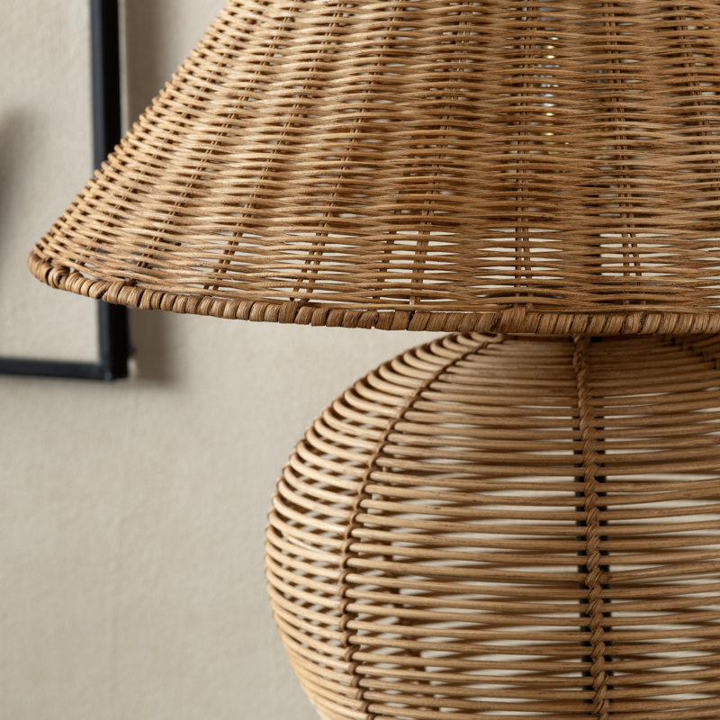 Lampe de table en rotin