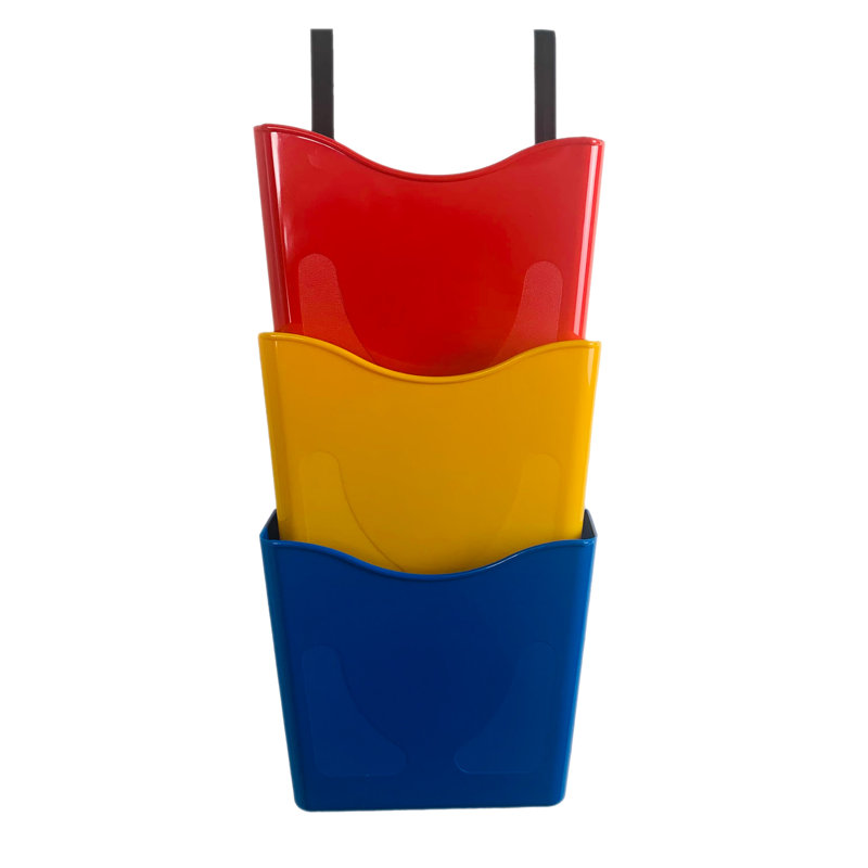 Aurelijus Dakota Fields 66cm H Pamplet Rack,  Red/Yellow/Blue