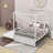 Floyed Liandra Full Size Wooden Canopy Platform Bed with Twin Size Trundle by Red Barrel Studio-87905194