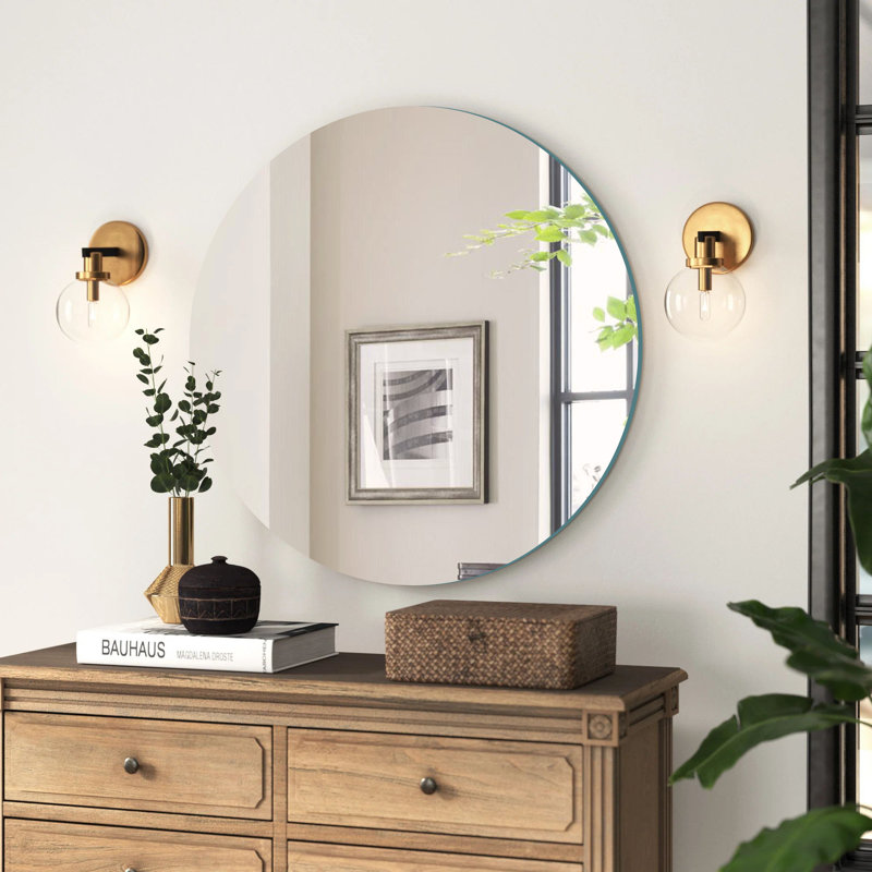 Alisun Round Wall Mirror, 24" x 24"