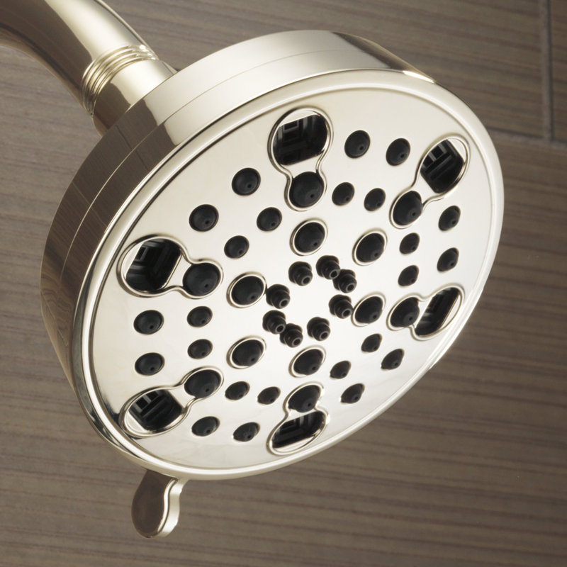 Pomme de douche fixe multifonctionnelle avec technologie H2okinetic, Nickel poli brillant, 2.0 GPM