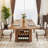 Dining Table with Storage Shelves