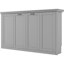 Lit pliant à armoire simple gris - lit de construction robuste et peu encombrant