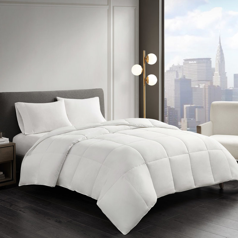 Housse de couette simple en duvet synthétique - housse de couette 100% coton, douce et respirante, facile d'entretien