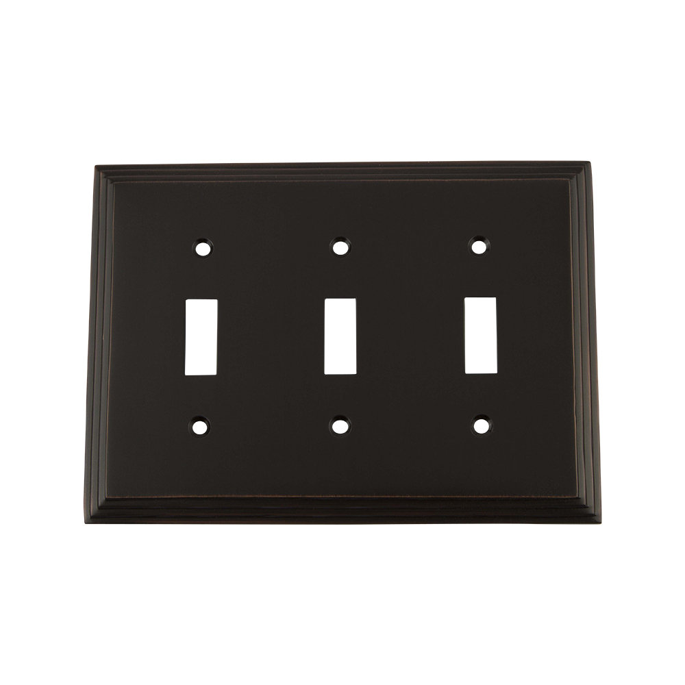 Deco 3-Gang Toggle Light Switch Wall Plate Nostalgic Warehouse 