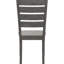 2 chaises d'appoint grises rembourrées grises - dossier élégant pour 2 salles à manger