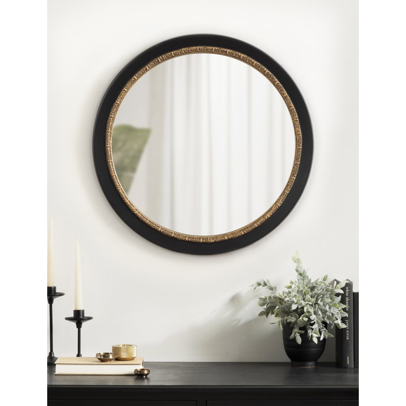 Miroir rond Vintage, Noir