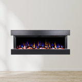 Chesmont 50" Wide 3-Sided Wall Mount Smart Electric Fireplace