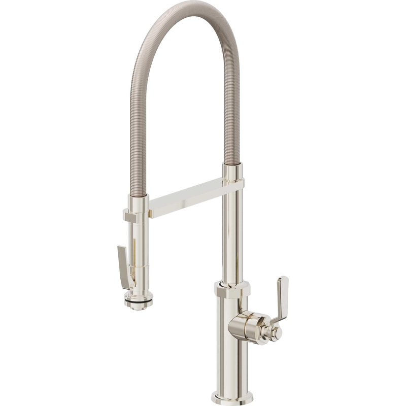 Culinary Pull-Out Kitchen Faucet With Squeeze Sprayer, Polished Nickel