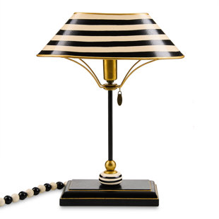 Lampe de bibliothèque noire et blanche