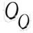 Contemporary Decorative Open Ring Metal Sculpture for Home Decor - Black-865336704