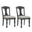 Ensemble de 2 chaises de salle à manger rembourrées à cadre en bois avec chaises rétro de style Mid-Century pour le salon et le restaurant-1617361807