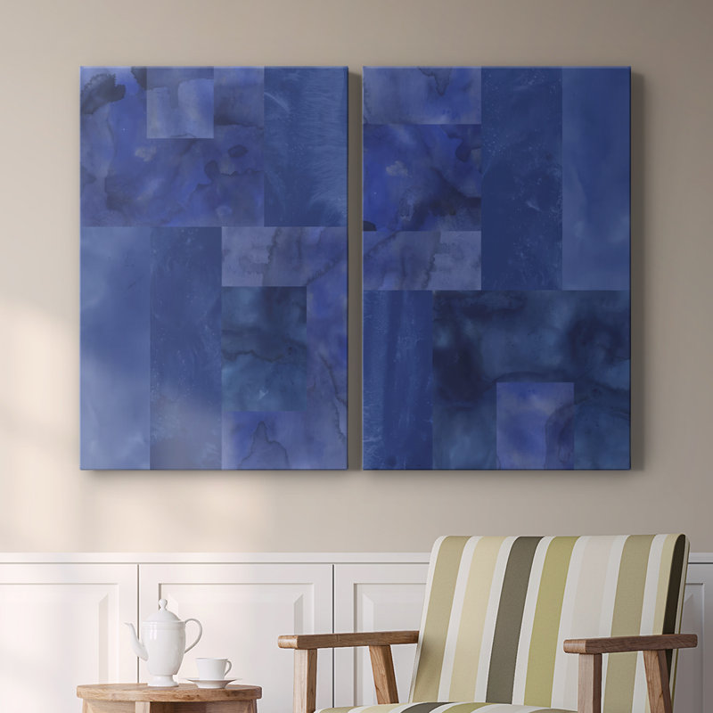 Toile tendue bleue I-Premium Gallery, H 27 po x l 36 po