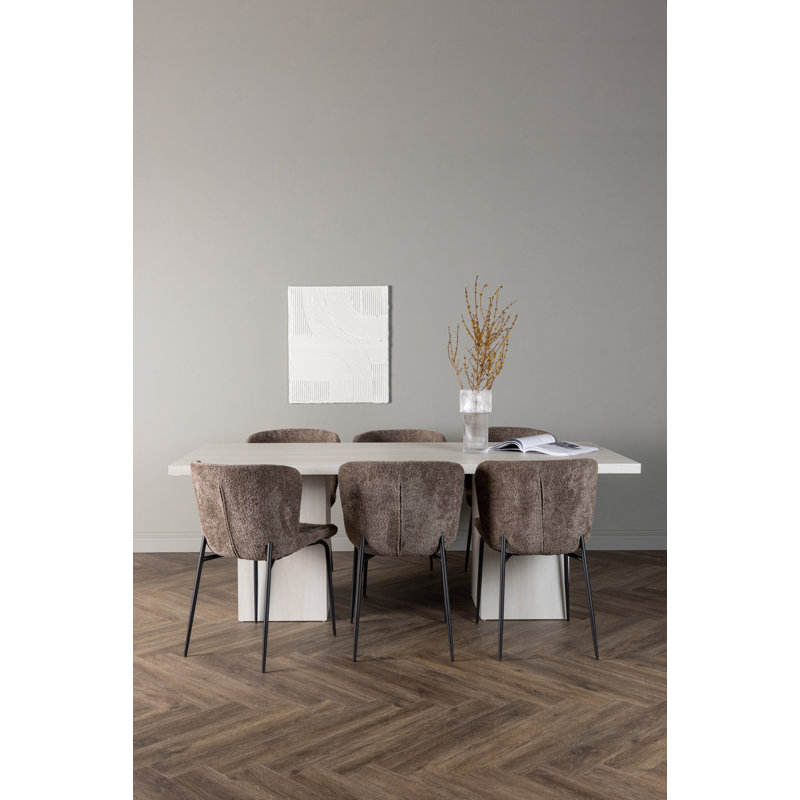 Astra 6 - Person Dining Set, Dark Grey, Dark Grey