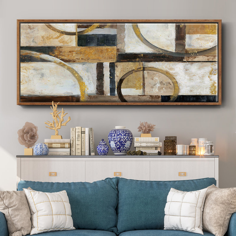 Interplay- Framed Canvas, 20" H x 50" W