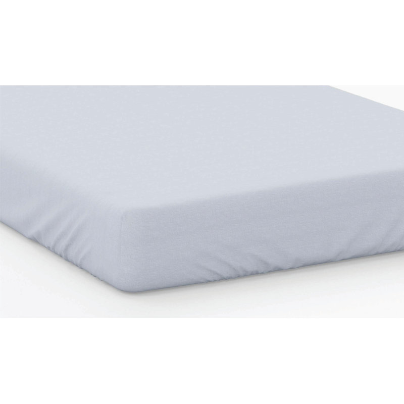 Plain Dye 200 TC Egyptian-Quality Cotton Egyptian Cotton Plain Weave / Muslin Fitted Sheet, Ocean, Kingsize (5')