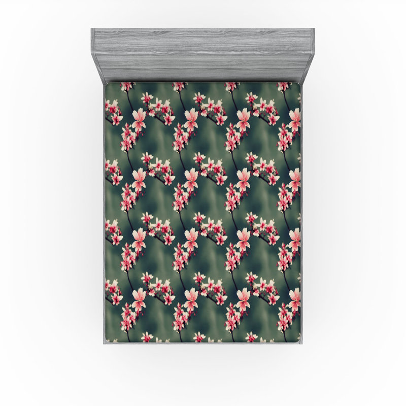 Drap-housse asiatique Ambesonne, California King Fitted Sheet