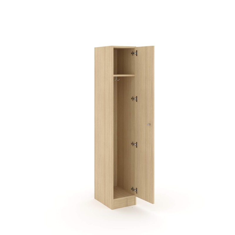 Armoire de vestibule de classe simple à un compartiment avec porte, Chêne Door County