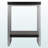 Mina End Table in Gray and Espresso