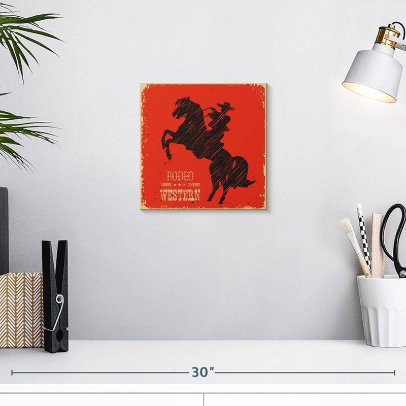 Lelar Western Rodeo, 10" H x 10" W