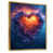 Toile avec cadre flottant or