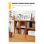 Bibliothèque en bois de cerisier avec tiroirs, aucun assemblage requis.