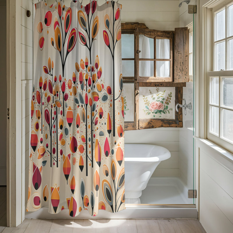 Rideau de douche Folk Motif Fusion - Premium, H 74 po x l 71 po