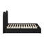 Structure de lit tapissier en velours noir