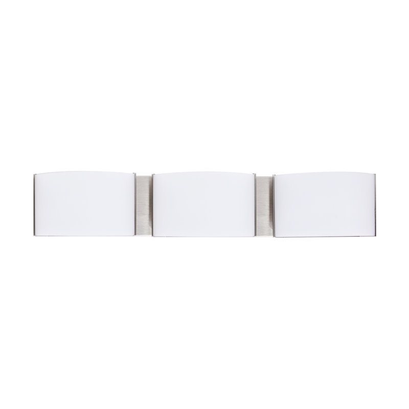 Luminaire de salle de bain à intensité variable à 3 lumières de 22,7 pouces avec miroir, blanc froid 4000K, 2250LM, nickel brossé, homologué cETL