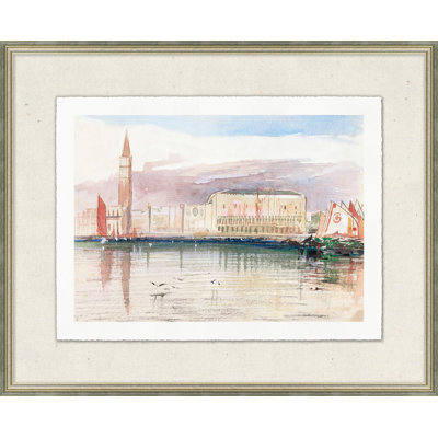 Vue du lagon 1 - Peinture encadrée