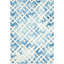 Bryauna Hand Tufted Wool/Cotton Geometric Rug in Blue/Ivory-17571826