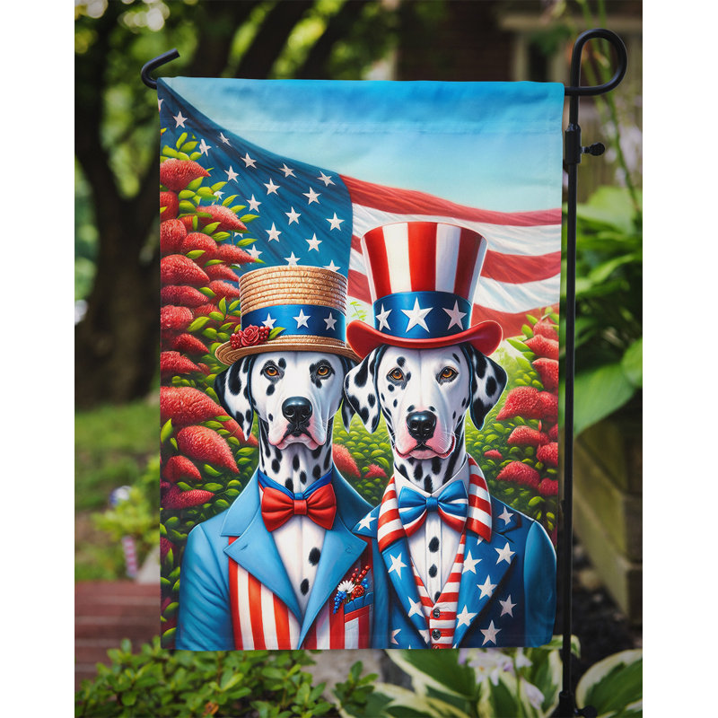 Drapeau All American Garden, Rouge / bleu dalmatien