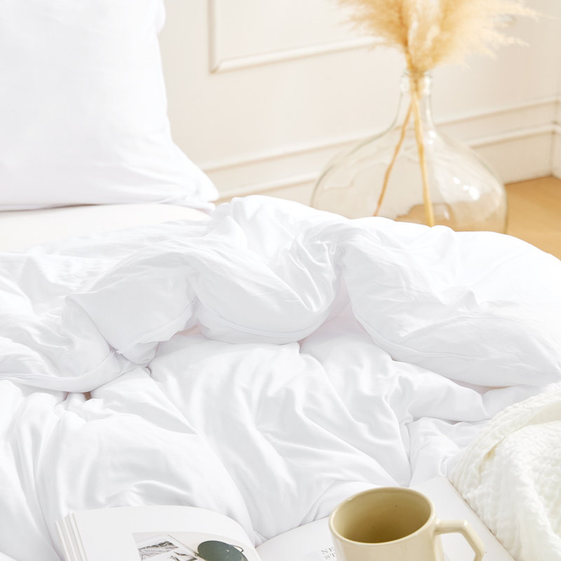 Spring is in the Air - Coma Inducer Oversized Comforter Set - White, King Comforter + 2 King Shams