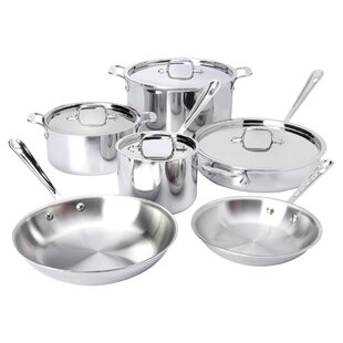  All-Clad 401599 Cookware Set, 5-Piece, Stainless Steel