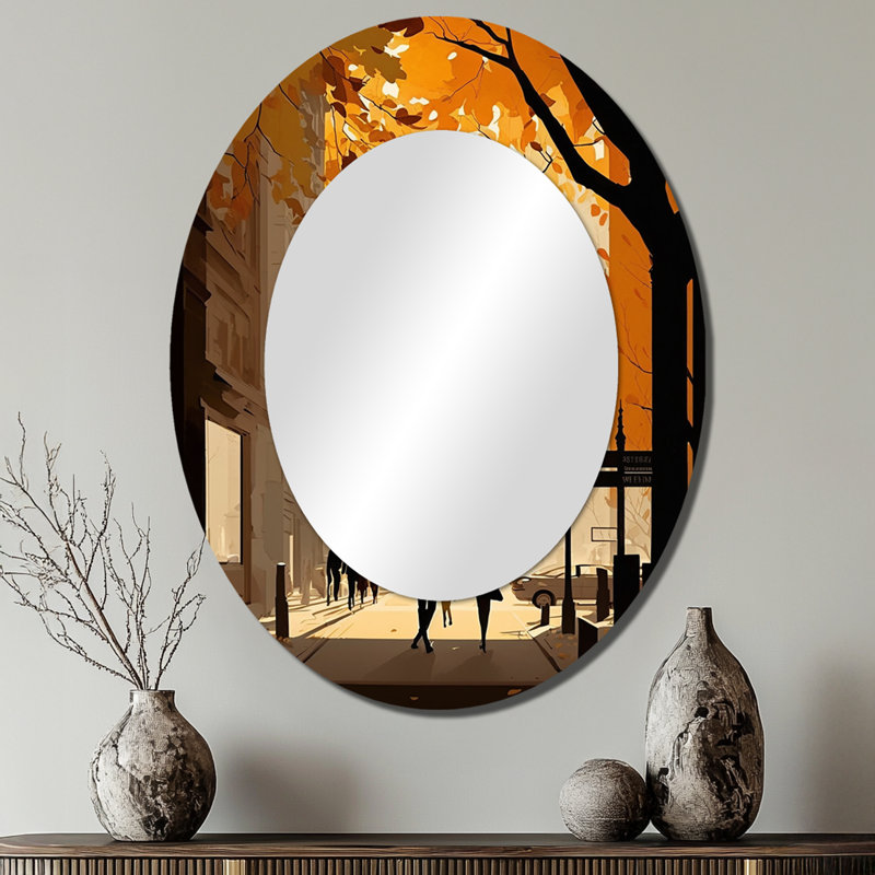 Miroir mural New York Love In Autumn - crème, 40 po x 30 po