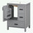 Bathroom Vanity with Ceramic Sink, Double-Layer Door Shelf and 3 Drawers-1308291966