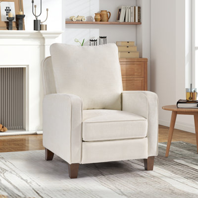 30" Wide Modern Upholstered Push Back Standard Recliner