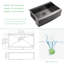 Évier de cuisine à simple cuve en acier inoxydable à tablier frontal 36 po x l 22 po-125018870-132222584