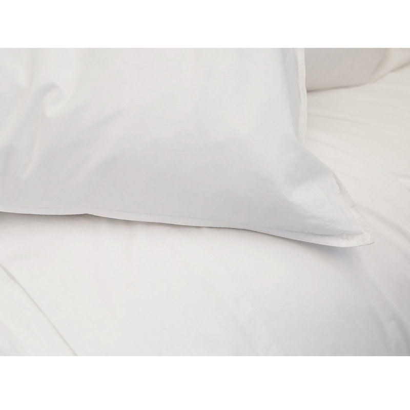 Parker Duvet Cover, Queen Duvet Cover + 2 Standard Shams, White, Percale